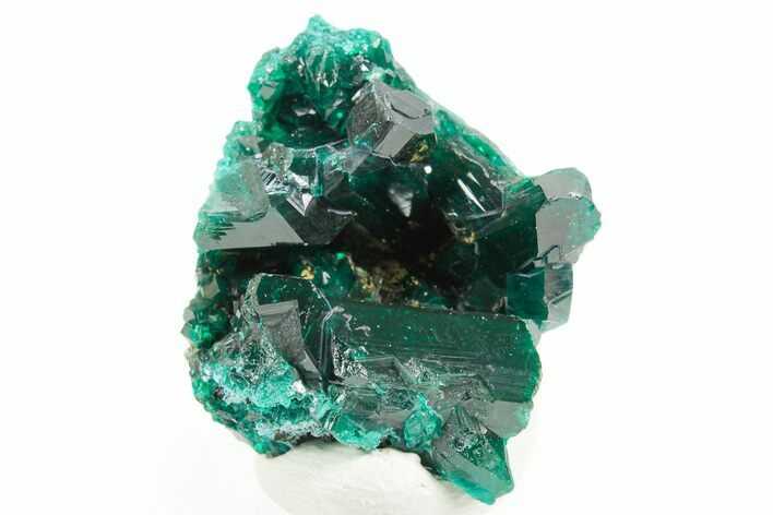 Emerald-Green Dioptase Crystal Cluster - Congo #366006
